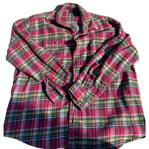 Bailey's Point Flannel Shirt Men XL Plaid Heavy red Outdoor long sleeve shirt